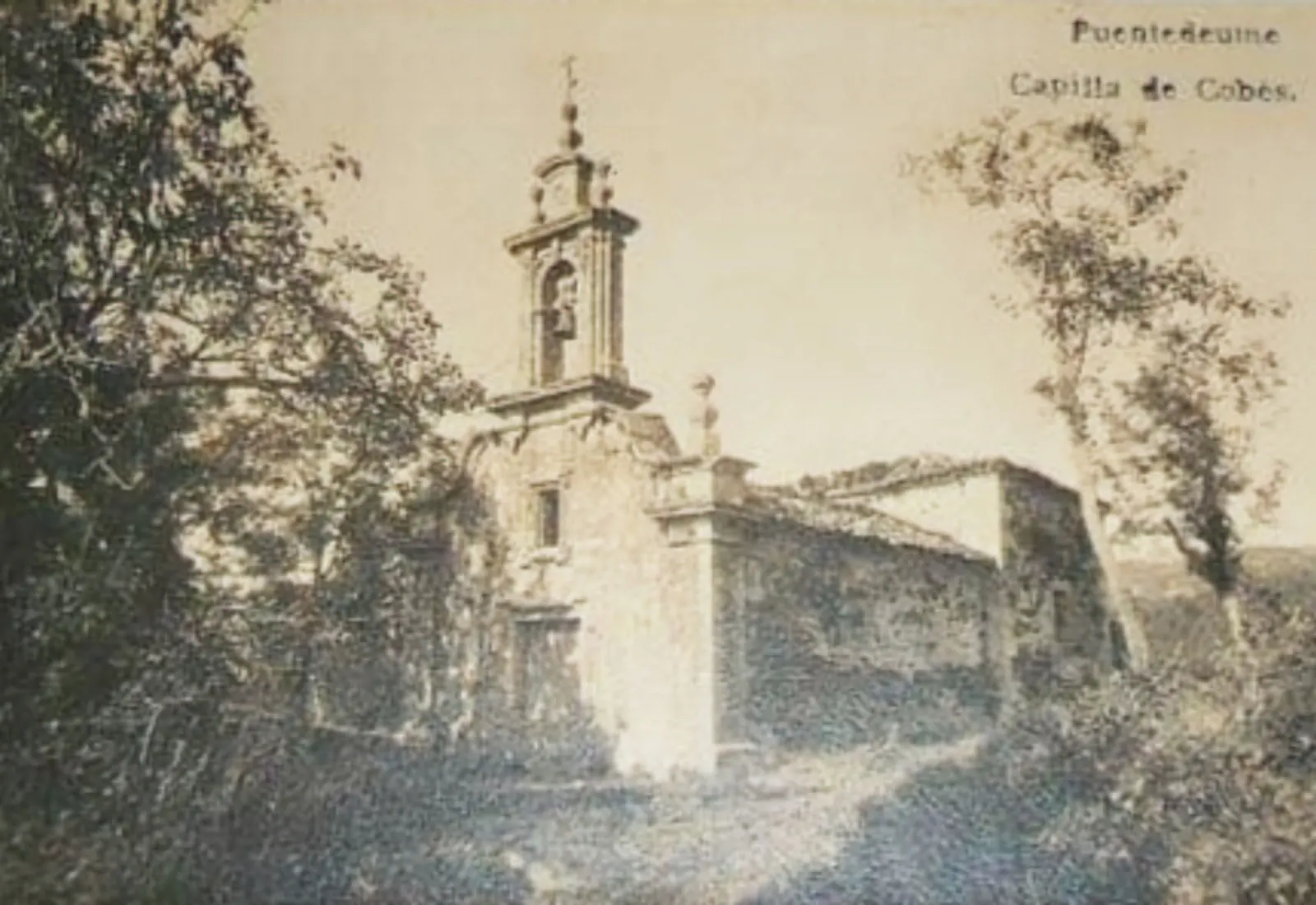 Postal antigua de la capilla de Covés